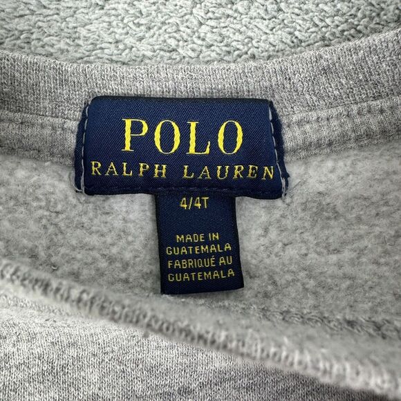 Polo Ralph Lauren Polo Bear Sweatshirt Toddler 4T Gray Fleece Las Vegas - Picture 3 of 9